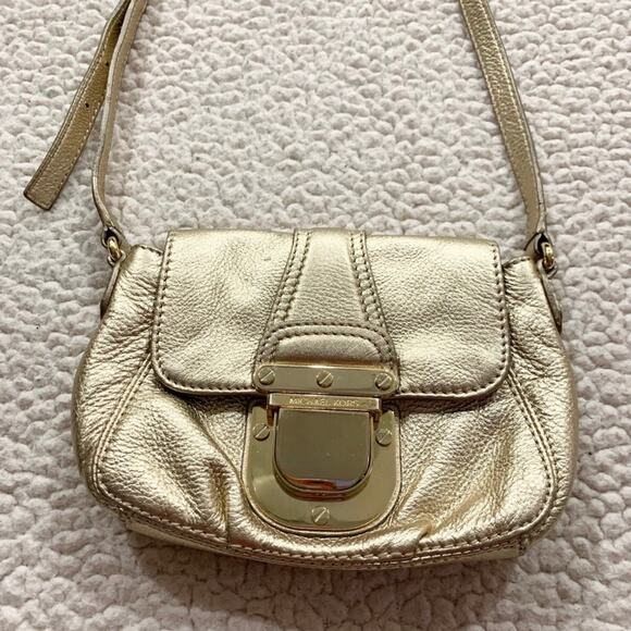 Michael Kors Gold Metallic Cross Body Small - Picture 3 of 9